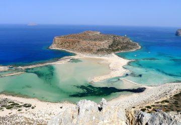 Het eiland Bálos op het Griekse eiland Kreta.