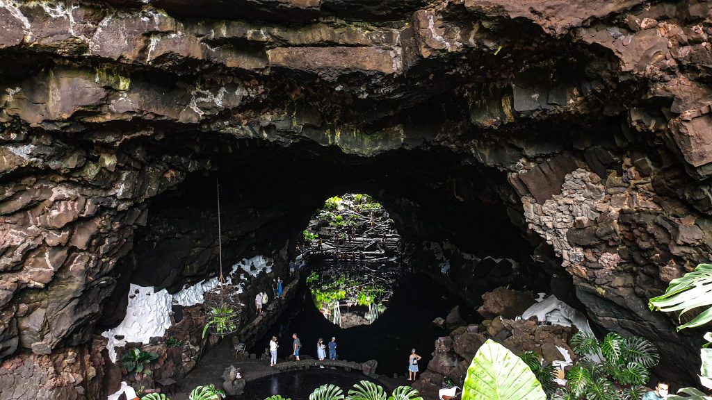 Het kunstwerk Jameos del Aqua op Lanzarote