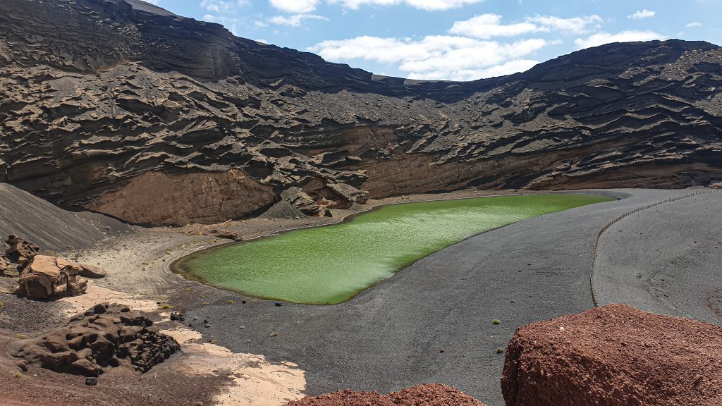 Het groene meer in Lanzarote, Lago Verde.