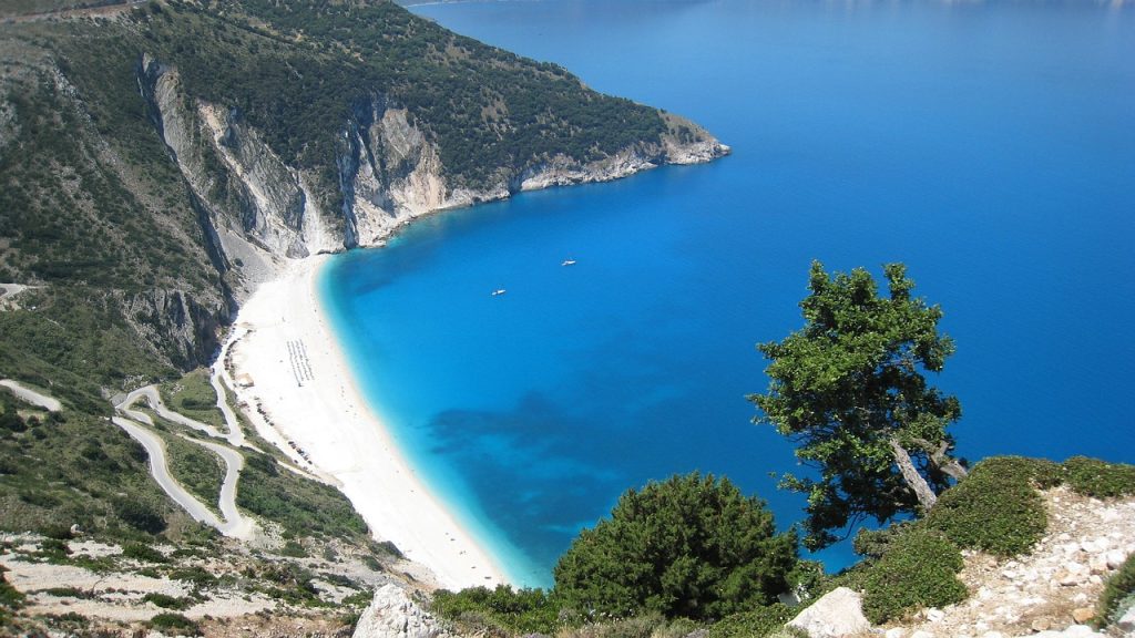 Myrtos Beach op Kefalonia
