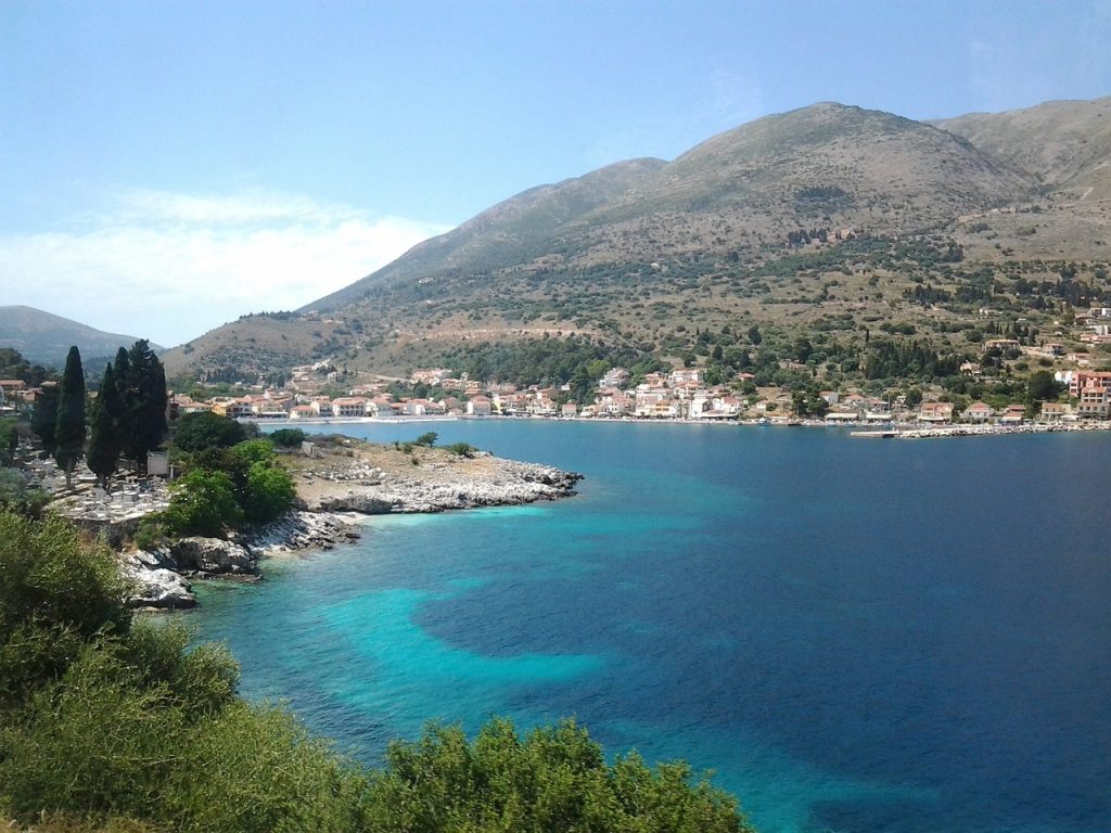 De hoofdstad van Kefalonia, Argostoli
