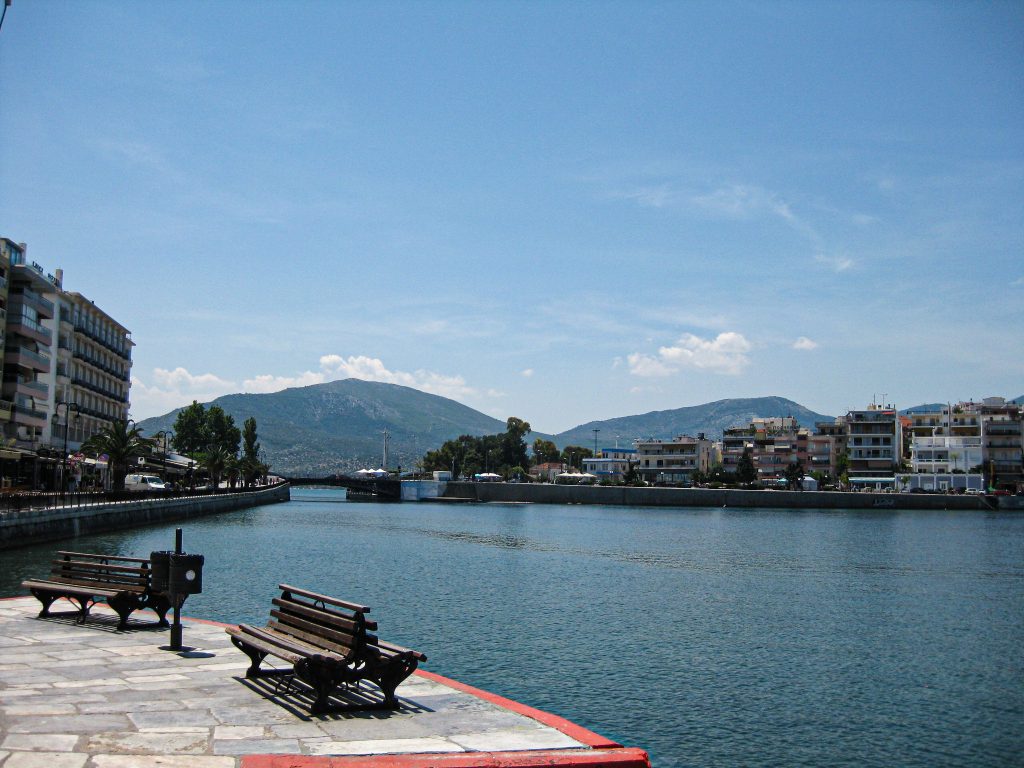 De hoofdstad van Evia, Chalkida